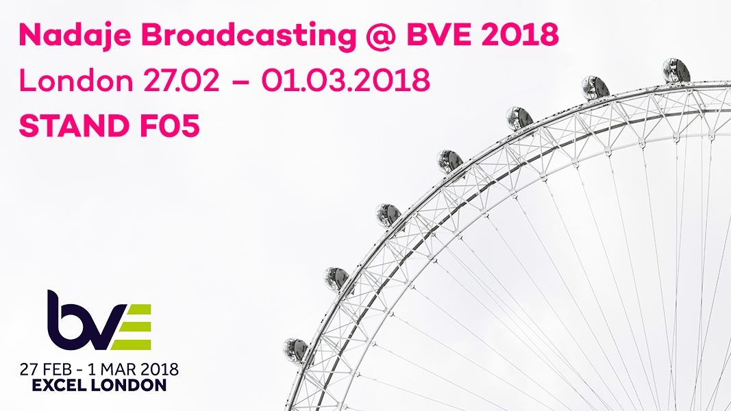 Nadaje Broadcasting to showcase audio and video live streaming solutions at BVE 2018